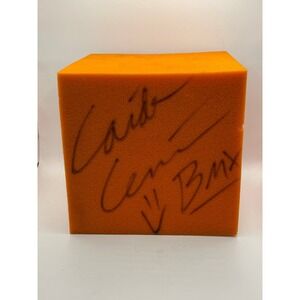 BMX Caiden Orange Foam Cube Signed "Caiden‎ Cernius BMX" Collectible Display